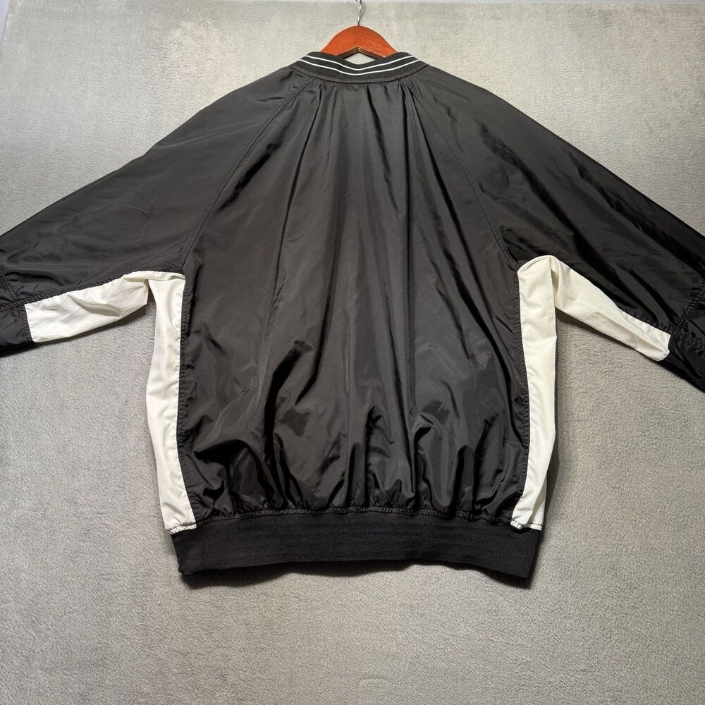 Nike Mens XL Pullover Windbreaker Black White V Neck Athletic Jacket Vintage - Picture 3 of 9